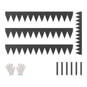 VEVOR Steel Landscape Edging, 4 Packs 40 x 6 in Rust-Resistant Metal Landscape Edging, Bendable Garden Edging Border, Heavy Duty Lawn Edging