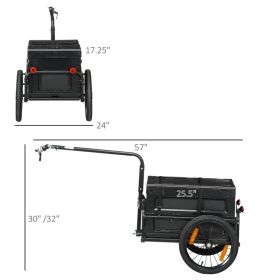 Trailer For Bike, Bicycle Cargo Trailer With Removable Storage Box, No Bottom (Option: Black)